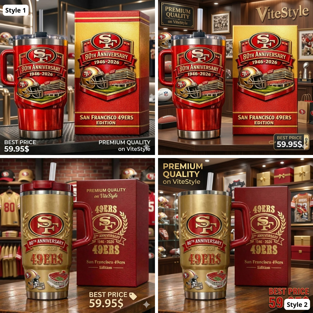 RARE San Francisco 49ers 80th Anniversary Tumbler