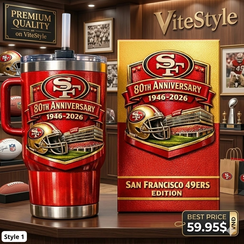 RARE San Francisco 49ers 80th Anniversary Tumbler