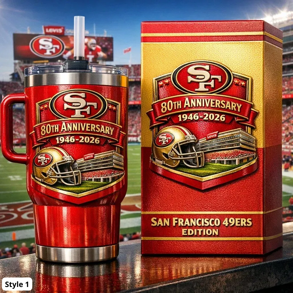 RARE San Francisco 49ers 80th Anniversary Tumbler