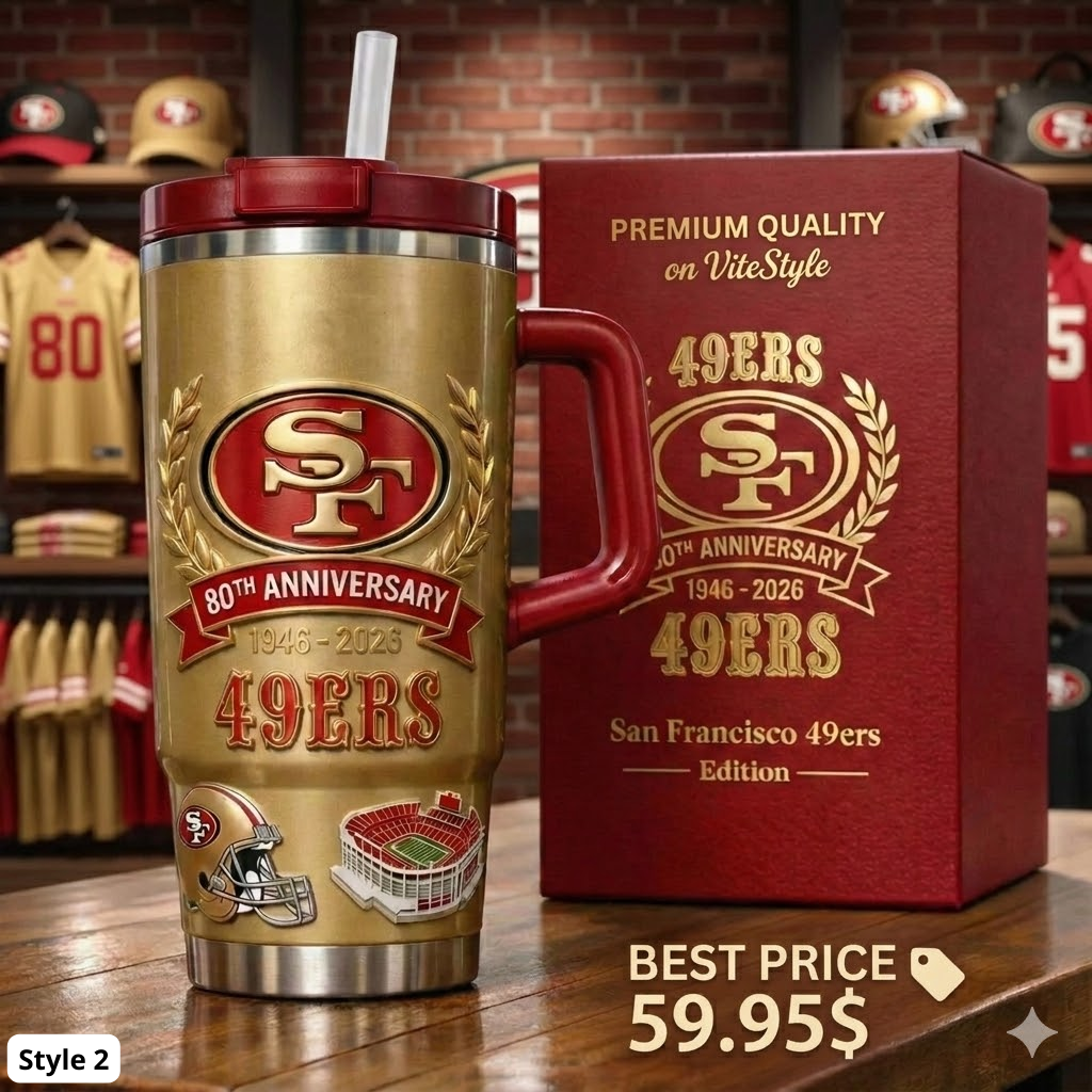 RARE San Francisco 49ers 80th Anniversary Tumbler