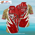 San Francisco 49ers Aloha Shirt Camo And Star Stripes