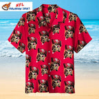 San Francisco 49ers Aloha Shirt Red With Pirate Theme