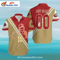 San Francisco 49ers Custom Name And Number Gold Shirt