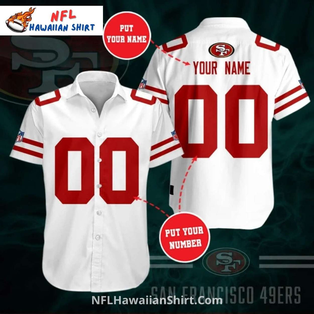 San Francisco 49ers Custom Name And Number NFL Shirt