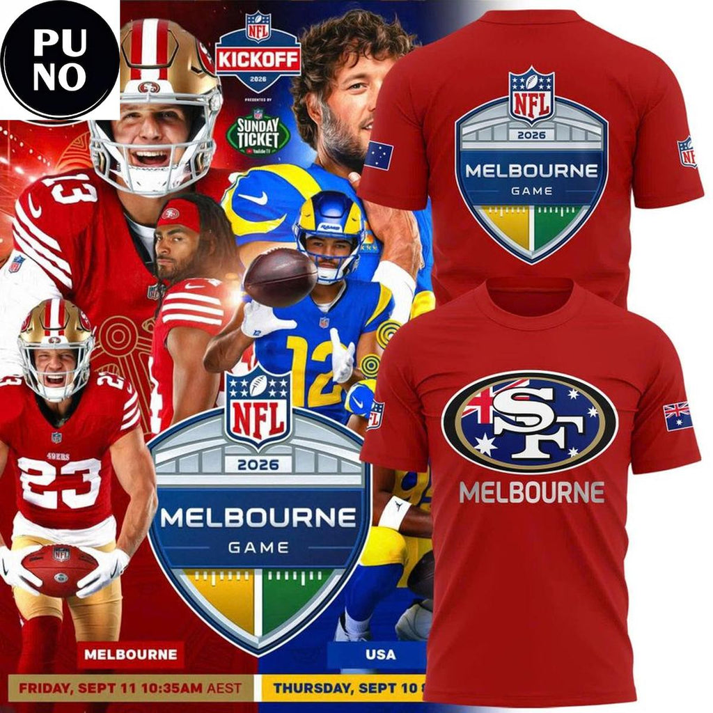 San Francisco 49ers NFL 2026 Melbourne Game Hoodie T-Shirt
