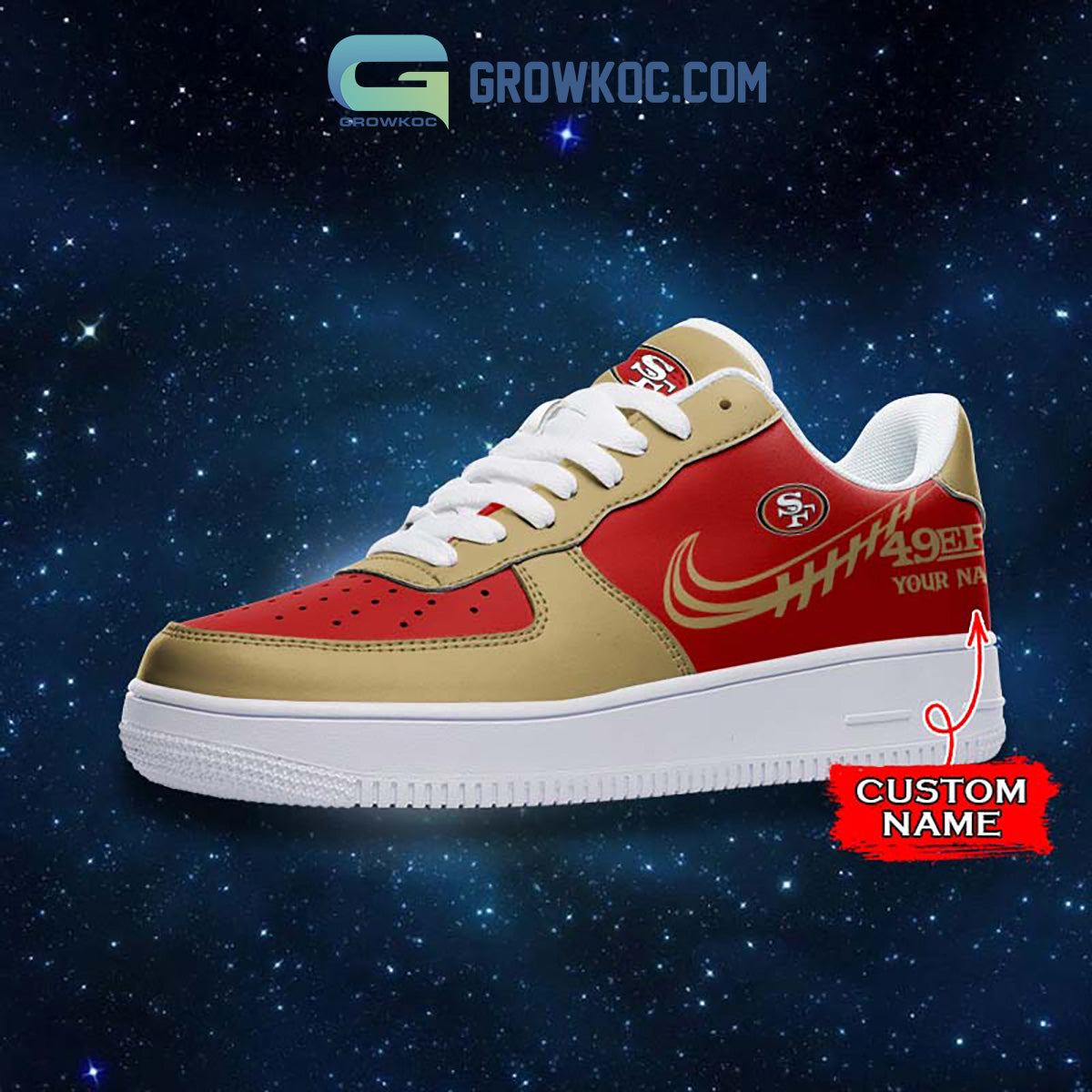 San Francisco 49ers Personalized Air Force 1 Sneaker Shoes