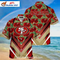 San Francisco 49ers Tribal Pattern Gold Red Hawaiian Shirt