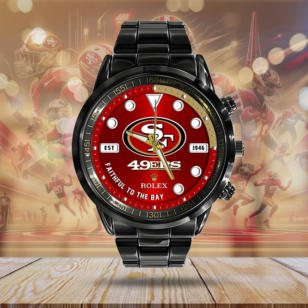 San Francisco 49ers x Rolex Black Stainless Steel Watch - MAITM7433