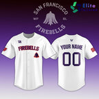 San Francisco Firebells WPBL Women’s Baseball Custom Est. 2026 Baseball Jersey