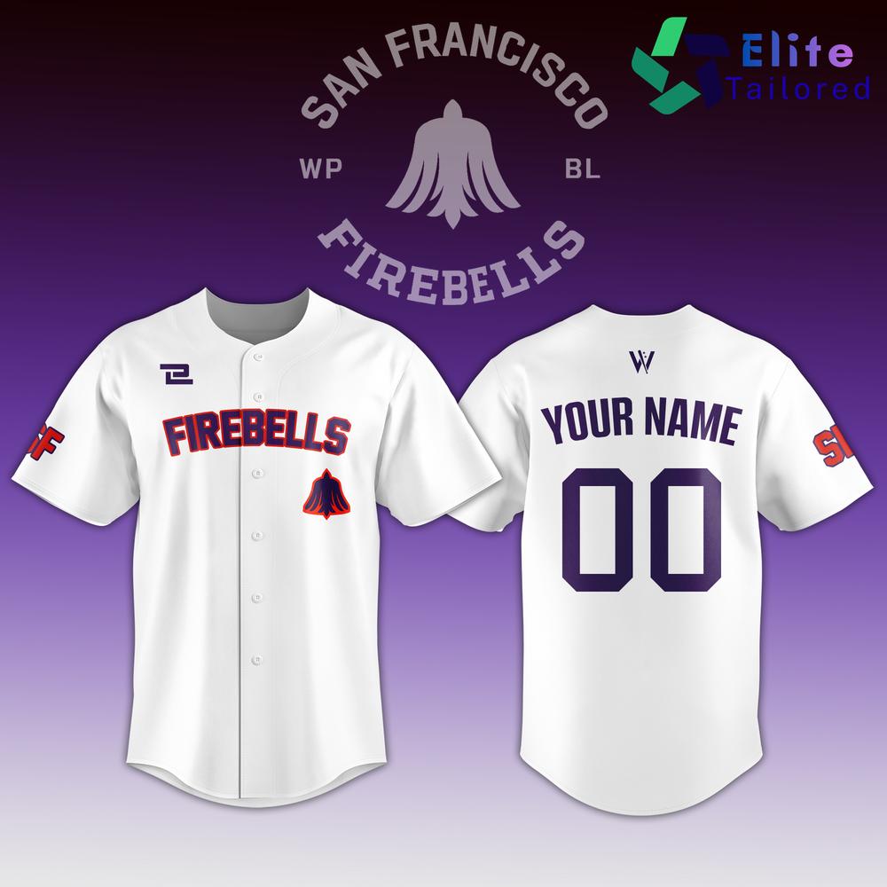 San Francisco Firebells WPBL Women’s Baseball Custom Est. 2026 Baseball Jersey