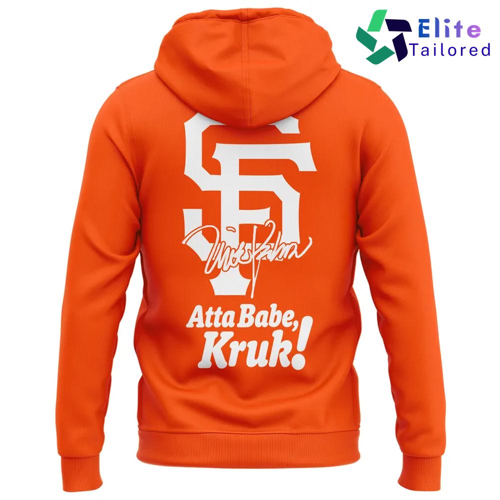 San Francisco Giants Atta Babe Kruk Orange Pullover Hoodie