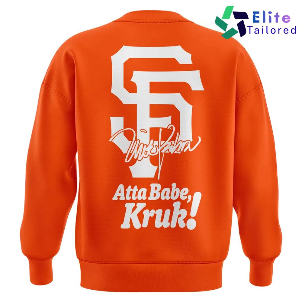 San Francisco Giants Atta Babe Kruk Orange Sweatshirt