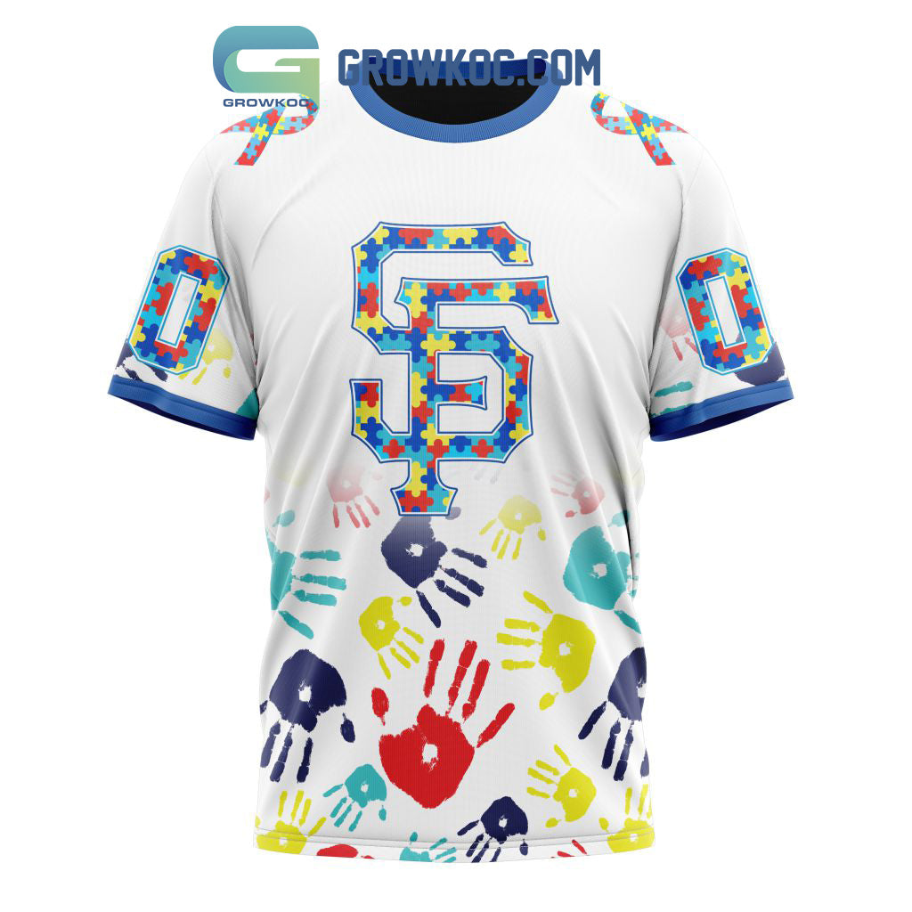 San Francisco Giants MLB Autism Awareness Hand Design Personalized Hoodie T Shirt