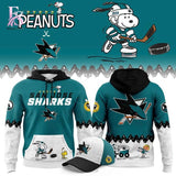 San Jose Sharks Peanuts Night Snoopy Hoodie