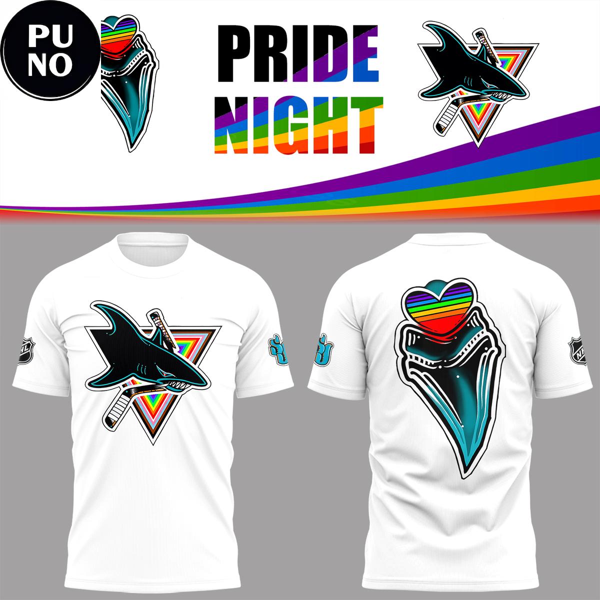 San Jose Sharks Pride Celebration 2026 By Tattoo Artist Jazz Fuller Hoodie T-Shirt