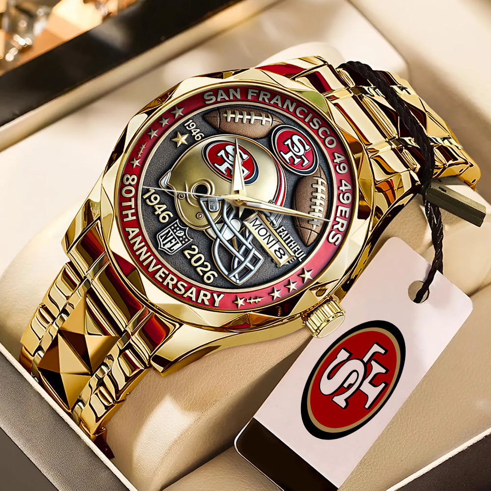 San Francisco 49ers 80th Anniversary 2026 Alloy Luxury Quartz Watch - TANTN19795