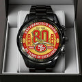 San Francisco 49ers 80th Anniversary 2026 Black Stainless Steel Watch - TANTN21317