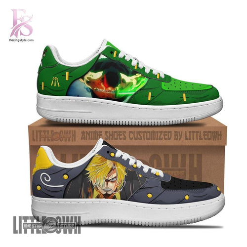 Sanji x Zoro One Piece Air Force Shoes