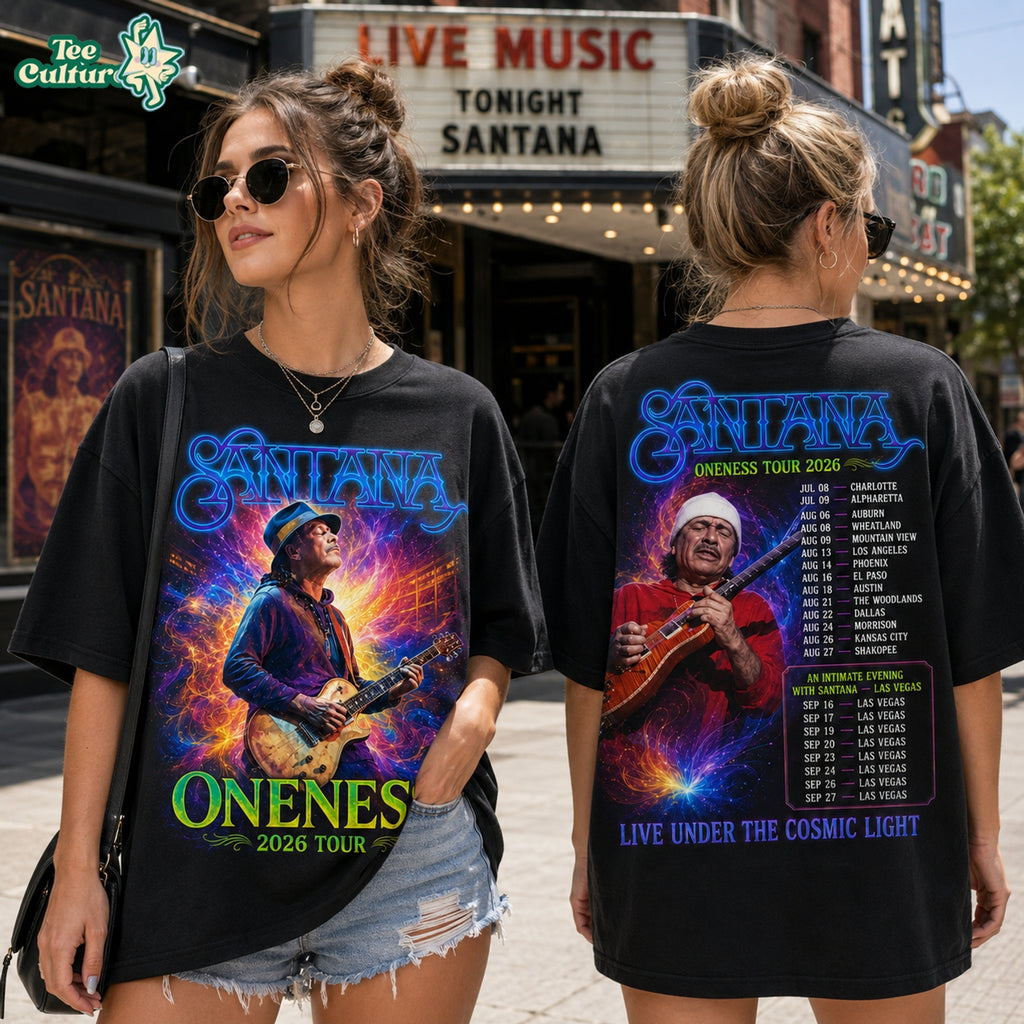Santana Oneness Tour 2026 3D Shirt