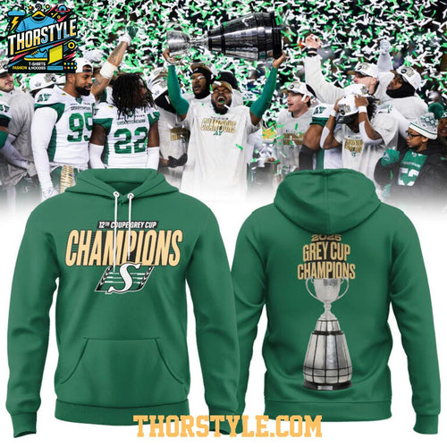 Saskatchewan Roughriders Cheers Grey Cup 2025 Champions Hoodie T-Shirt