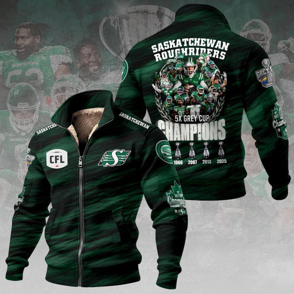 Saskatchewan Roughriders 2025 Grey Cup Thick Knit Fleece Jacket – GNE4687