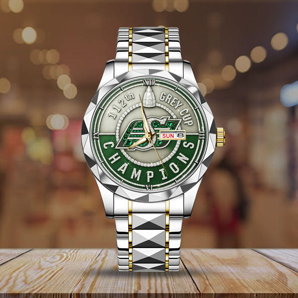 Saskatchewan Roughriders 2025 Grey Cup Champions Alloy Luxury Quartz Watch - TMTHU2347