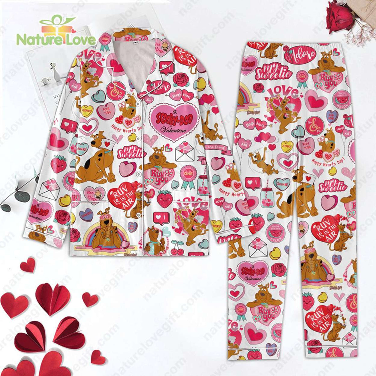 Scooby-Doo Bee Mine Valentine Pink Pajamas Set