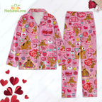 Scooby Doo Valentine Day Happy Hearts Day Pink Pajamas Set