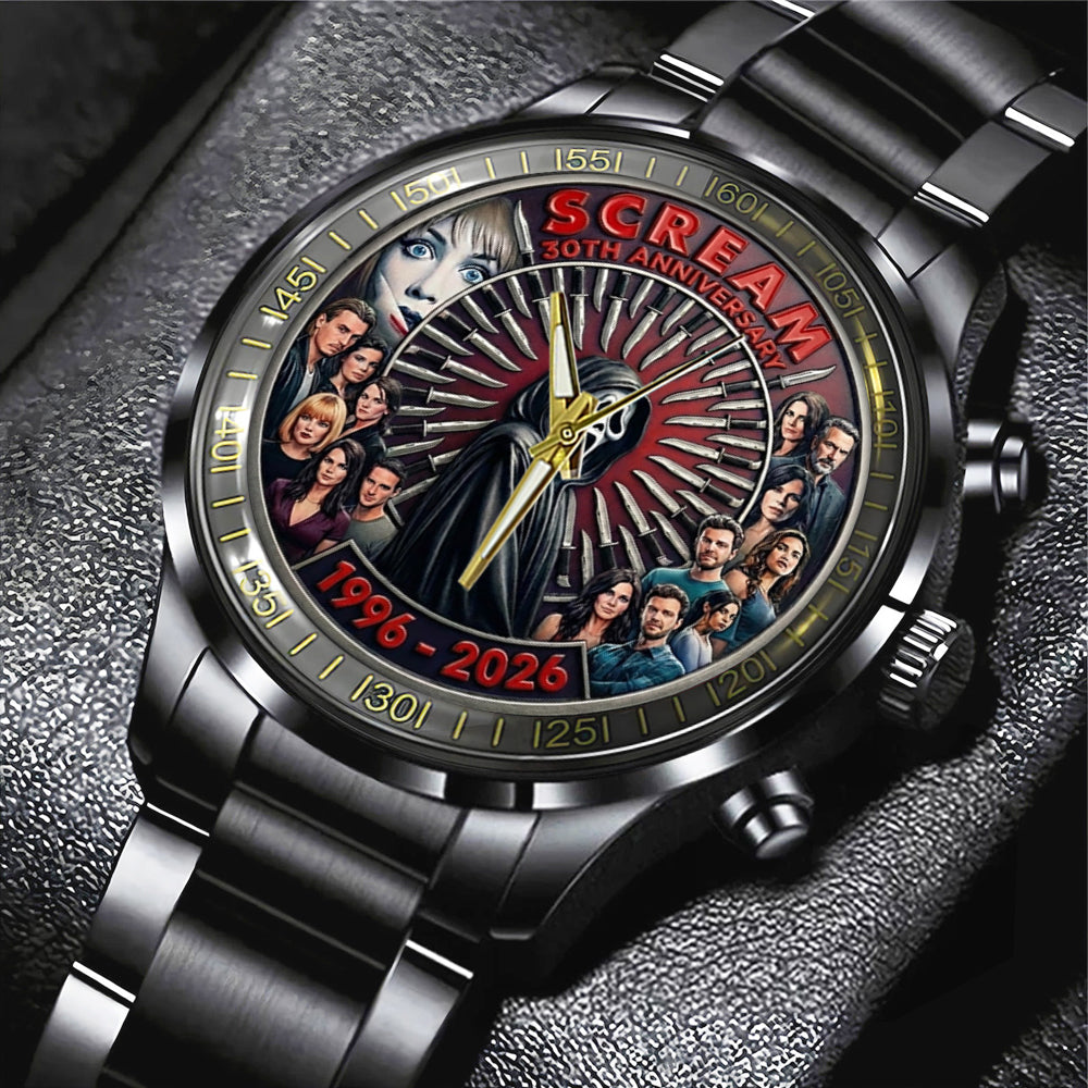 Scream 30th Anniversary Black Stainless Steel Watch - TMTHU3706