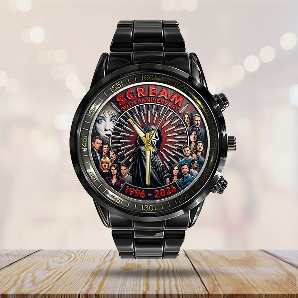 Scream 30th Anniversary Black Stainless Steel Watch - TMTHU3706