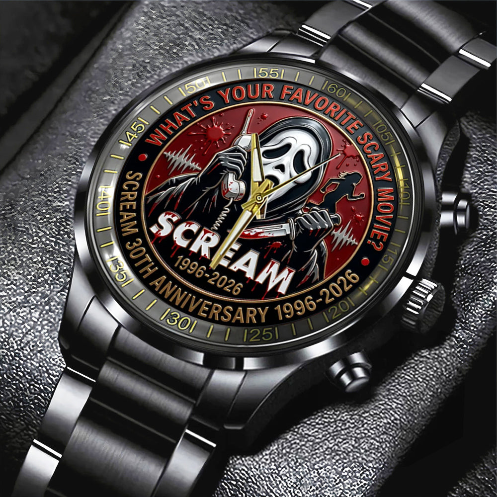 Scream 30th Anniversary Black Stainless Steel Watch - TMTHU4239