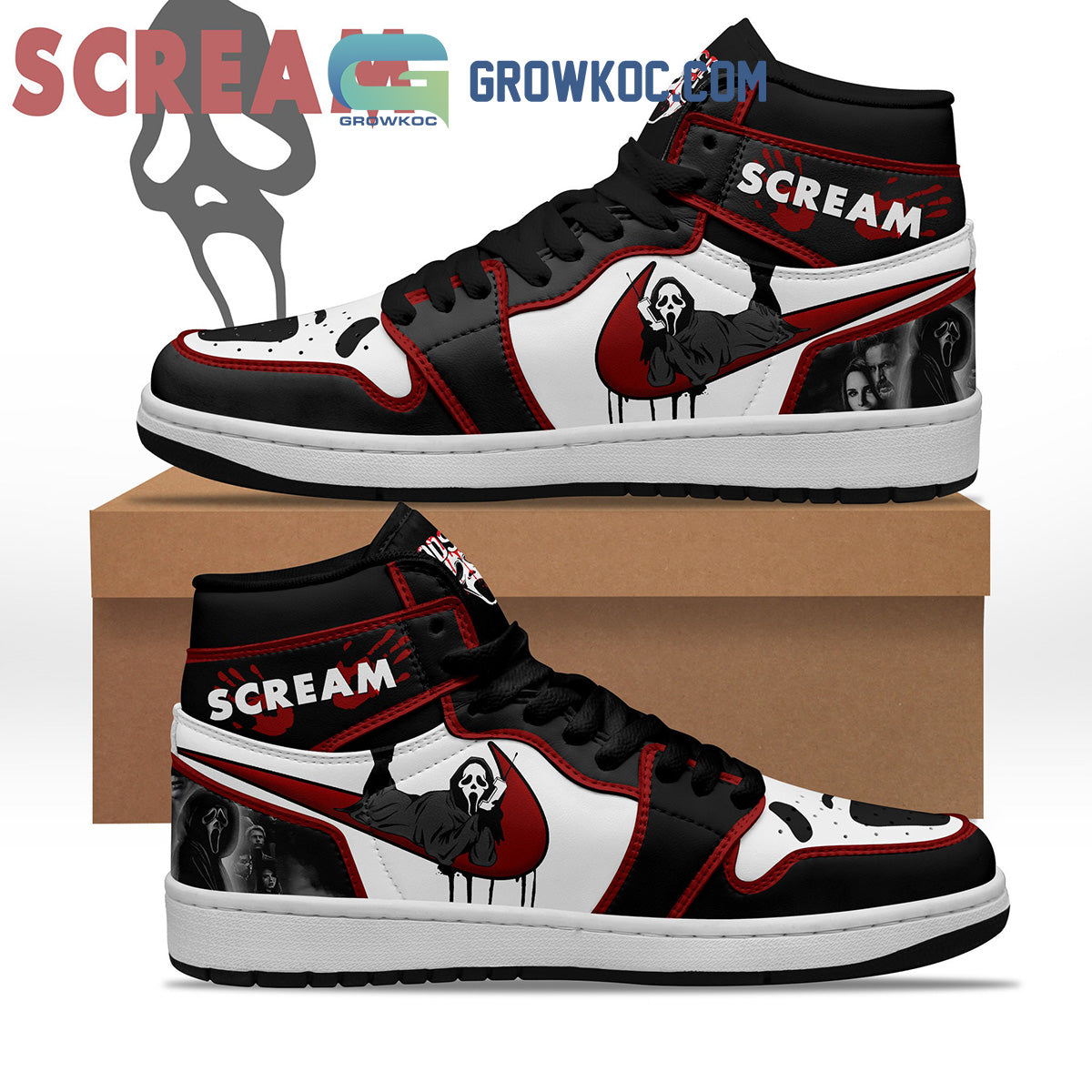 Scream Ghostface Air Jordan 1 Shoes