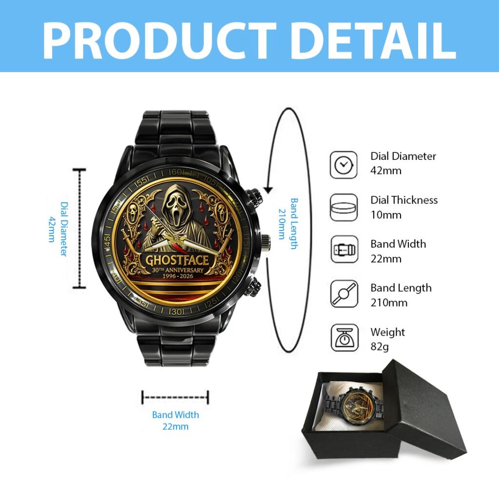 Scream 30th Anniversary Black Stainless Steel Watch - HOATT16100
