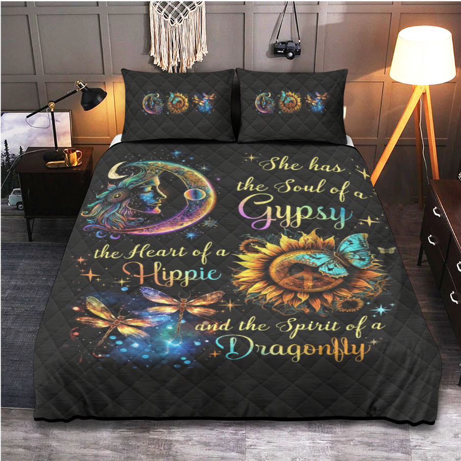 Hippie Quilt Bedding Set - Color Mood Quilted Bedspread