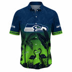 Emerald Marsh Flamingo Retreat Seattle Seahawks Shirt