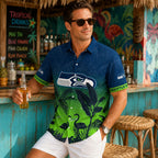 Emerald Marsh Flamingo Retreat Seattle Seahawks Shirt