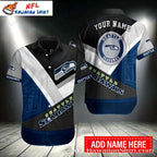 Seahawks Quantum Leap Custom Name Number Black Hawaiian Shirt