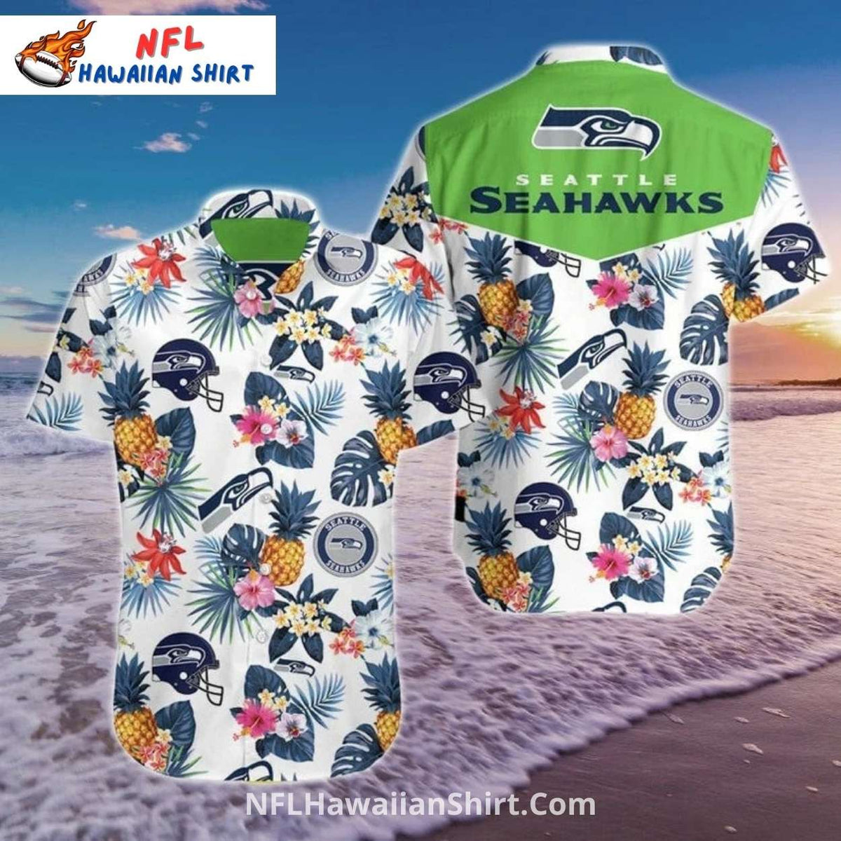 Seattle Football Tropical Pineapple Hawaiian Shirt