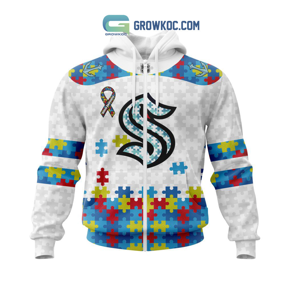 Seattle Kraken NHL Autism Awareness Personalized Hoodie T Shirt