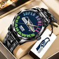 Seattle Seahawks 2025 NFC Champions Alloy Luxury Quartz Watch - TANTN20638
