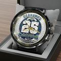 Seattle Seahawks 2025 NFC West Champions Black Stainless Steel Watch - HOATT15765