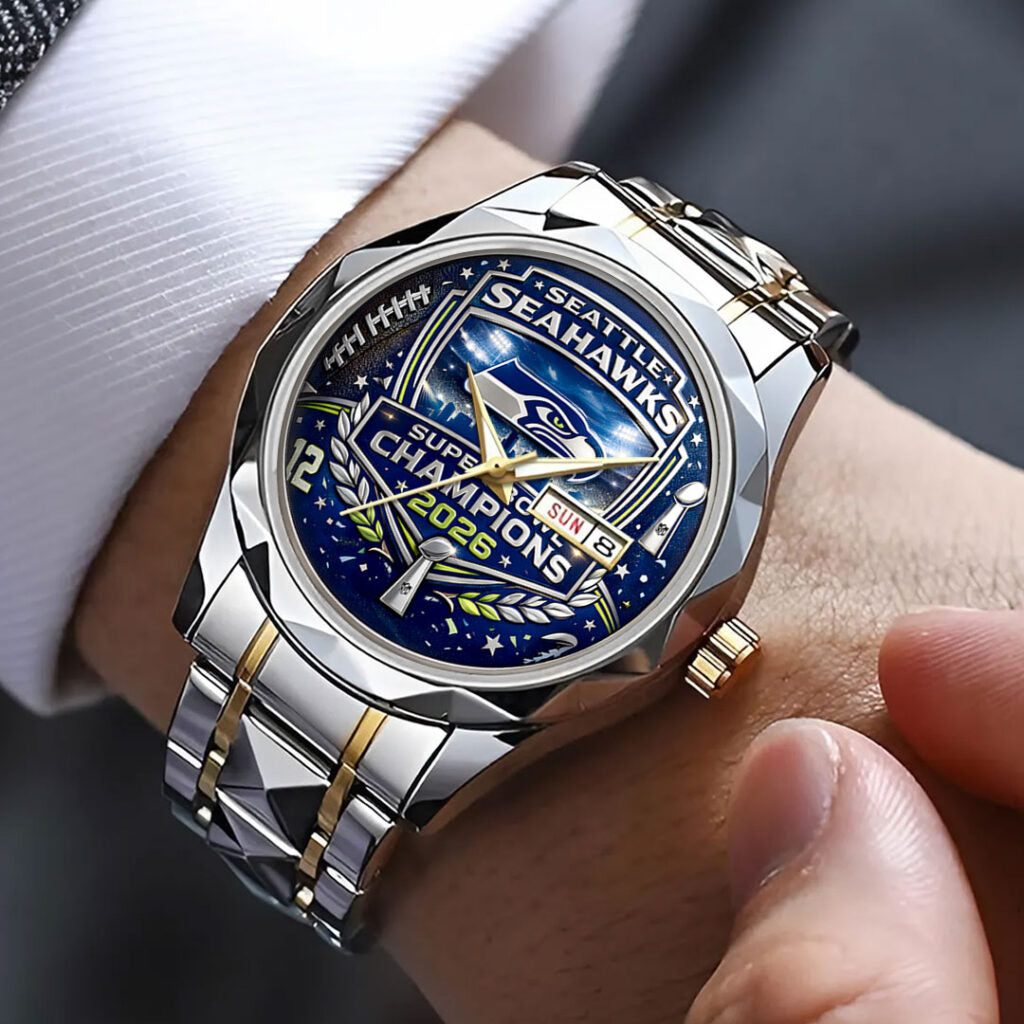 Seattle Seahawks 2025 Super Bowl LX Champions Alloy Luxury Quartz Watch - GNE5061