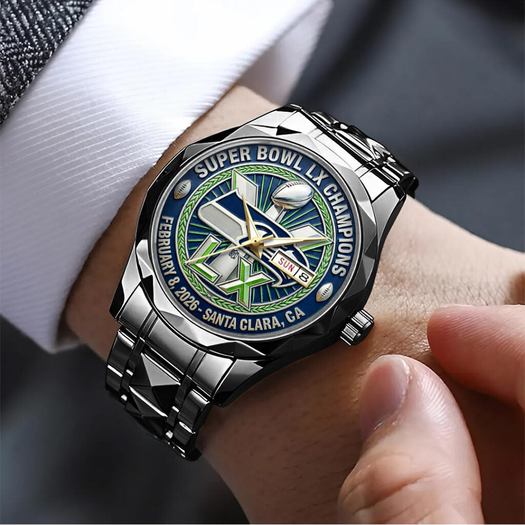 Seattle Seahawks 2025 Super Bowl LX Champions Alloy Luxury Quartz Watch - TANTN20969