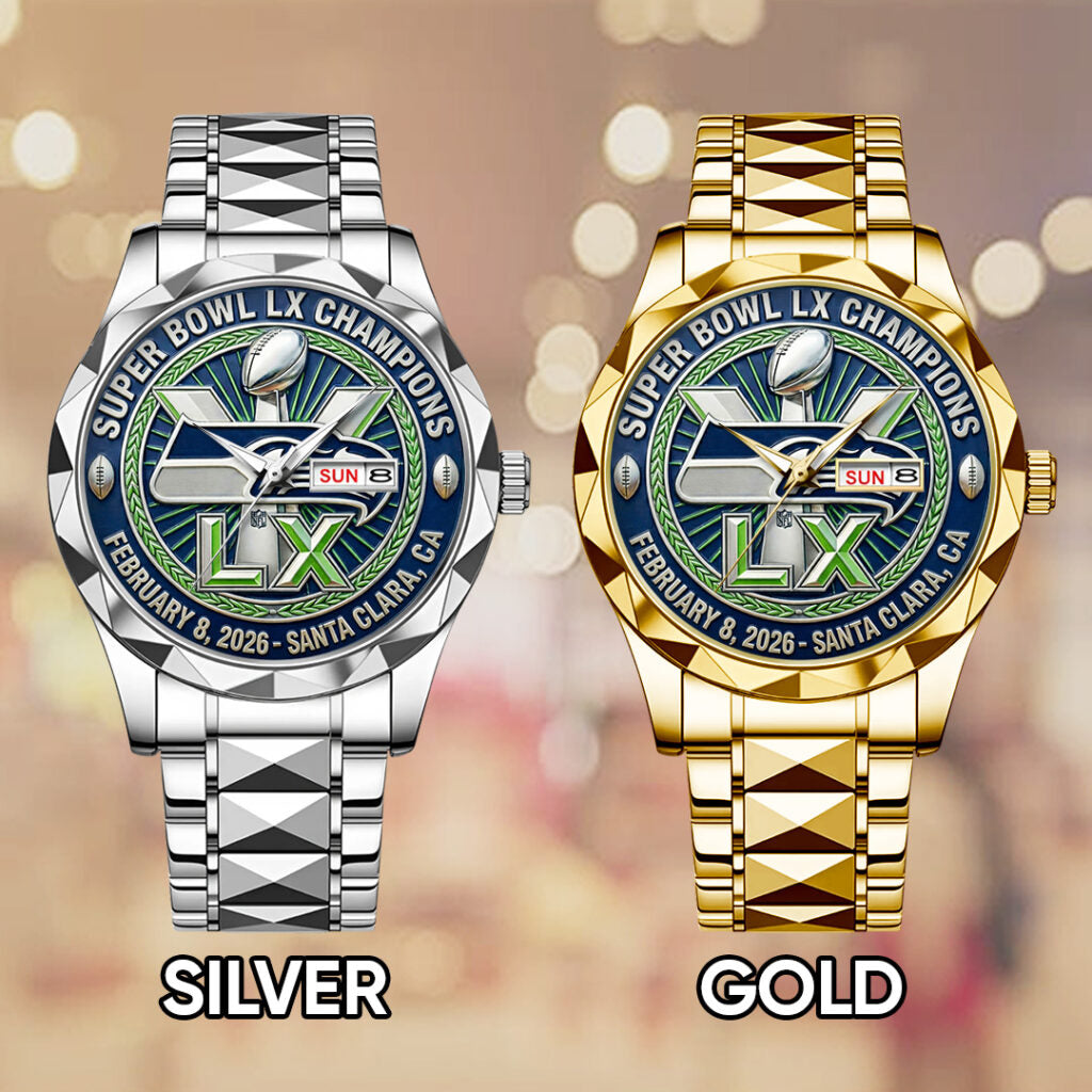 Seattle Seahawks 2025 Super Bowl LX Champions Alloy Luxury Quartz Watch - TANTN20969