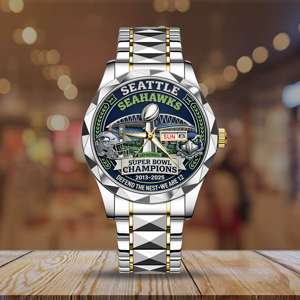 Seattle Seahawks 2025 Super Bowl LX Champions Alloy Luxury Quartz Watch - TANTN21044