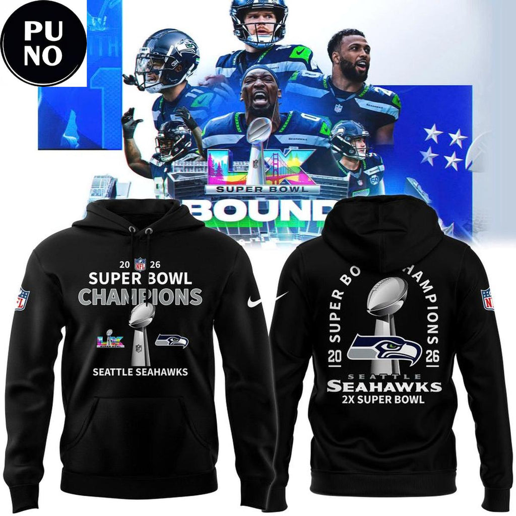 Seattle Seahawks 2026 Super Bowl LX Champions NFL Hoodie T-Shirt