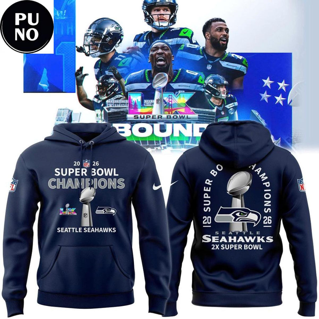 Seattle Seahawks 2026 Super Bowl LX Champions NFL Hoodie T-Shirt