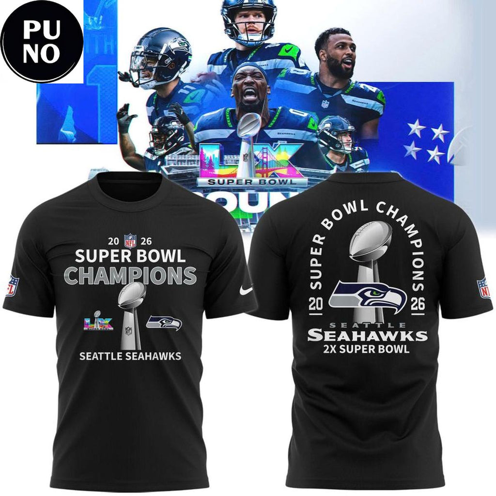 Seattle Seahawks 2026 Super Bowl LX Champions NFL Hoodie T-Shirt