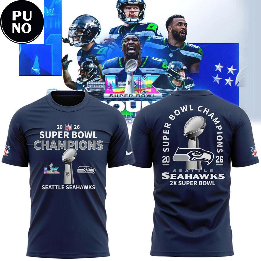 Seattle Seahawks 2026 Super Bowl LX Champions NFL Hoodie T-Shirt