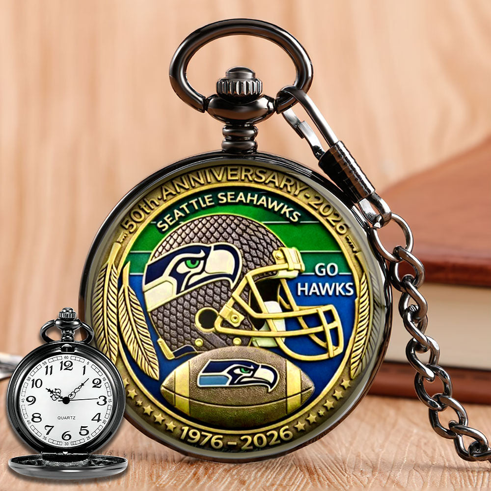 Seattle Seahawks 50th Anniversary Pocket Watch - MAITM14584